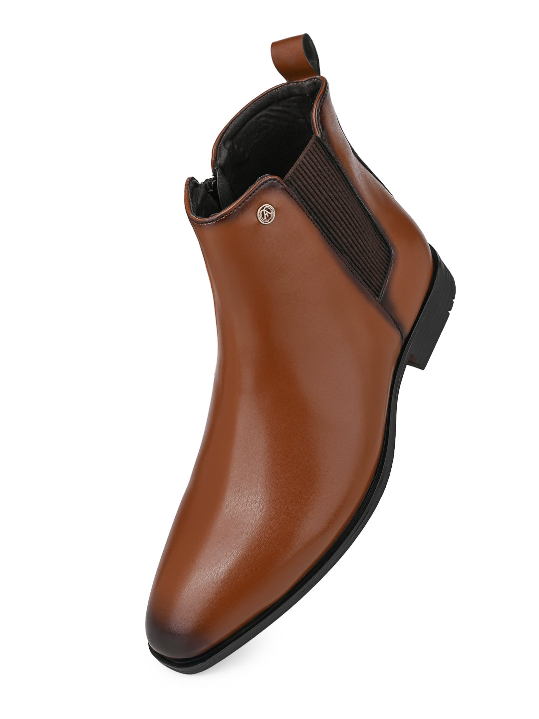 Alberto Torresi Synthetic Tan Chelsea Boots For Men