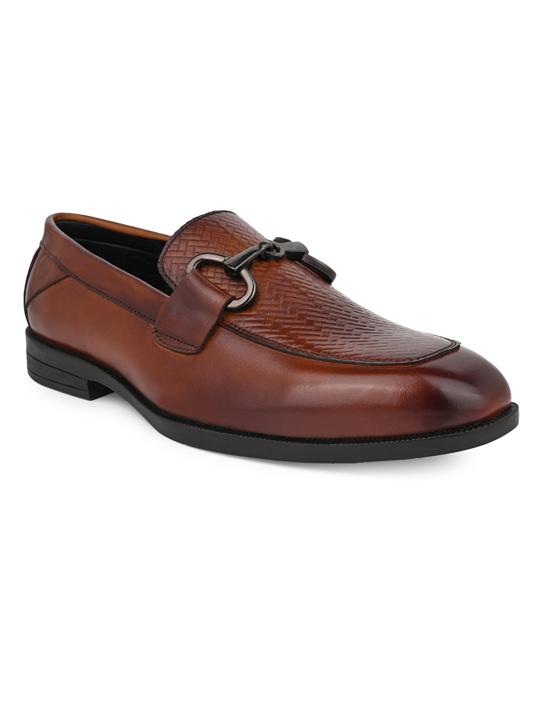 Premium Branded Horsebit Formal Leather Loafer With Tpr Sole And Heel Support