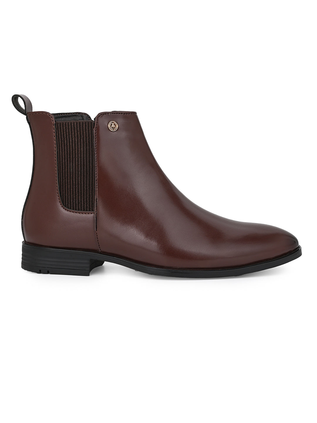 Alberto Torresi Synthetic Brown Chelsea Boots For Men