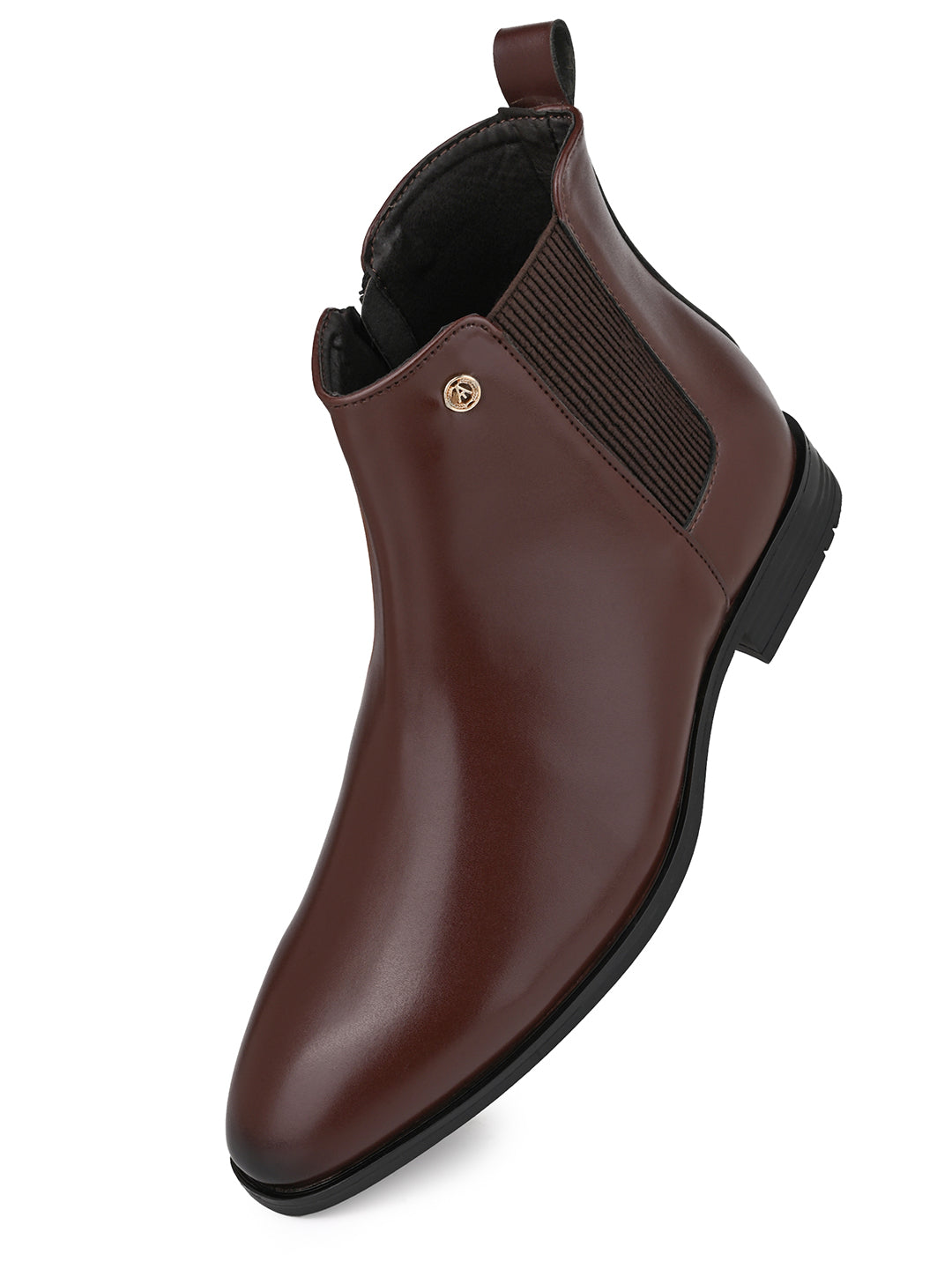 Alberto Torresi Synthetic Brown Chelsea Boots For Men