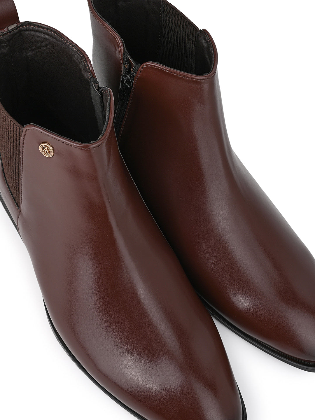 Alberto Torresi Synthetic Brown Chelsea Boots For Men