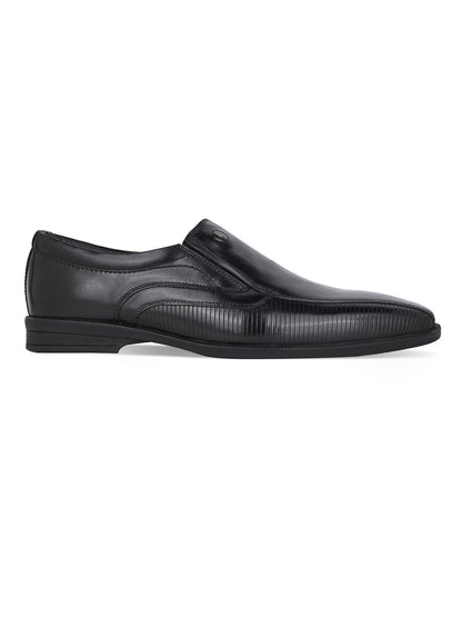 Alberto Torresi Hungary Series Black Leather Formal Shoe With Branded Sole