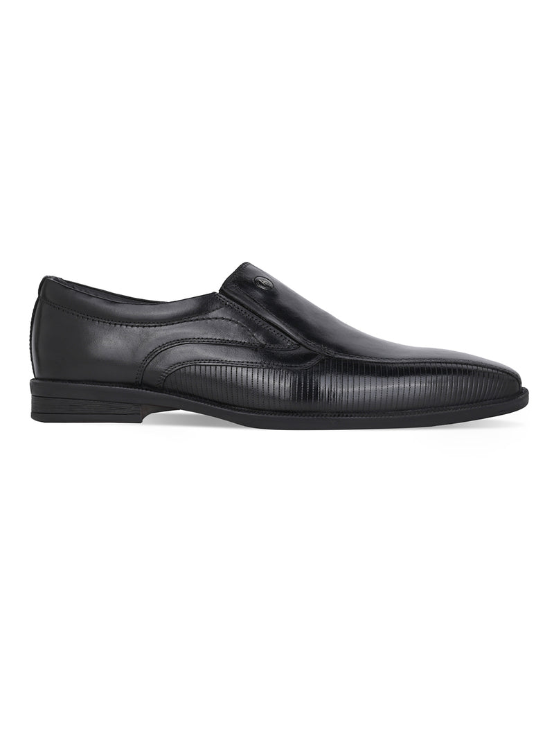 Alberto Torresi Hungary Series Black Leather Formal Shoe With Branded Sole