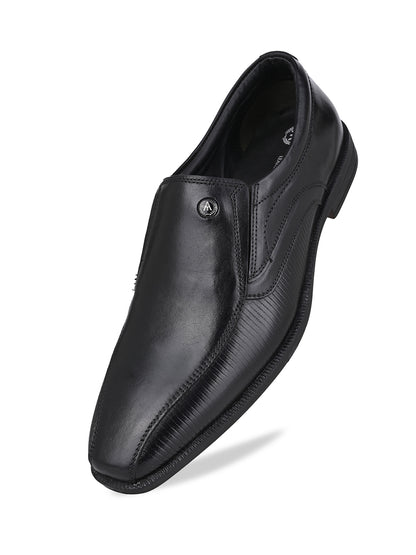 Alberto Torresi Hungary Series Black Leather Formal Shoe With Branded Sole