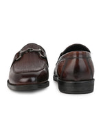 Cavallo Brown Leather Loafers for Men - Slip-On Dress Shoes for Casual & Party Wear