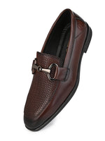 Cavallo Brown Leather Loafers for Men - Slip-On Dress Shoes for Casual & Party Wear