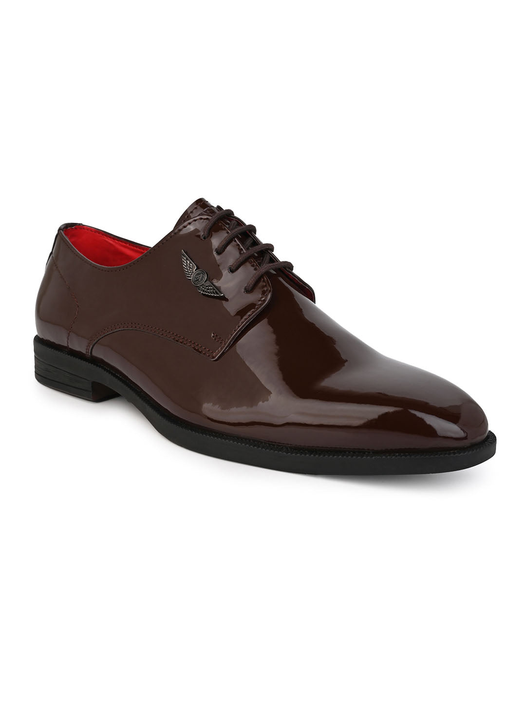 Alberto Torresi Brown Patent Lace up Formal Shoes