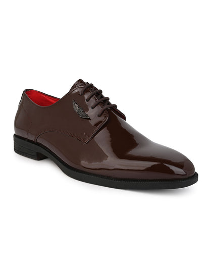 Alberto Torresi Brown Patent Lace up Formal Shoes