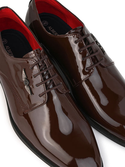 Alberto Torresi Brown Patent Lace up Formal Shoes