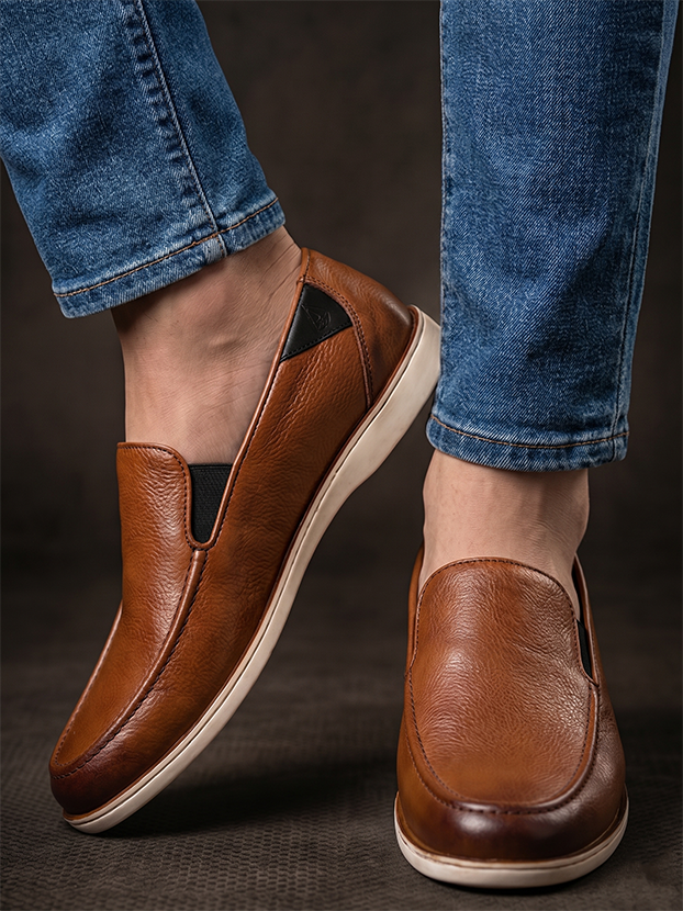 Alberto Torresi Tan Round Sneakers for Men