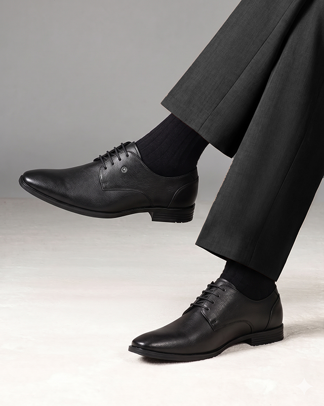 Alberto Torresi Black Lace up Formal Shoes