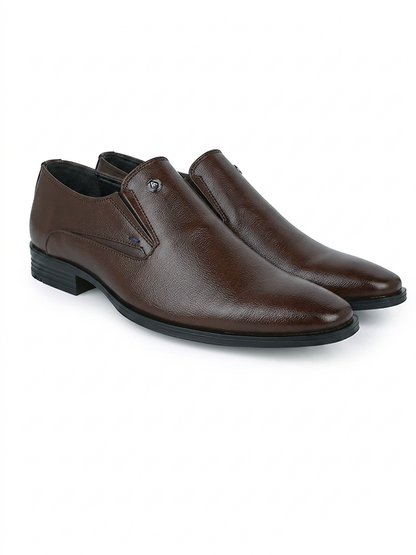 Alberto Torresi Fox leather Brown Slip On Formal Shoes