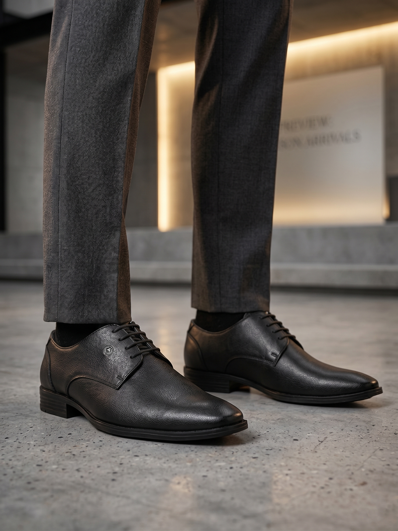 Alberto Torresi Black Lace up Formal Shoes