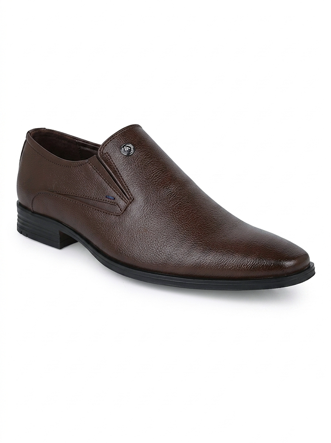 Alberto Torresi Fox leather Brown Slip On Formal Shoes