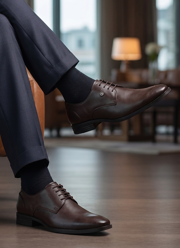 Alberto Torresi Brown Lace up Formal Shoes