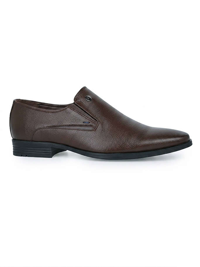 Alberto Torresi Fox leather Brown Slip On Formal Shoes