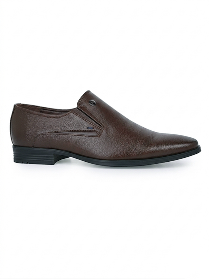 Alberto Torresi Fox leather Brown Slip On Formal Shoes