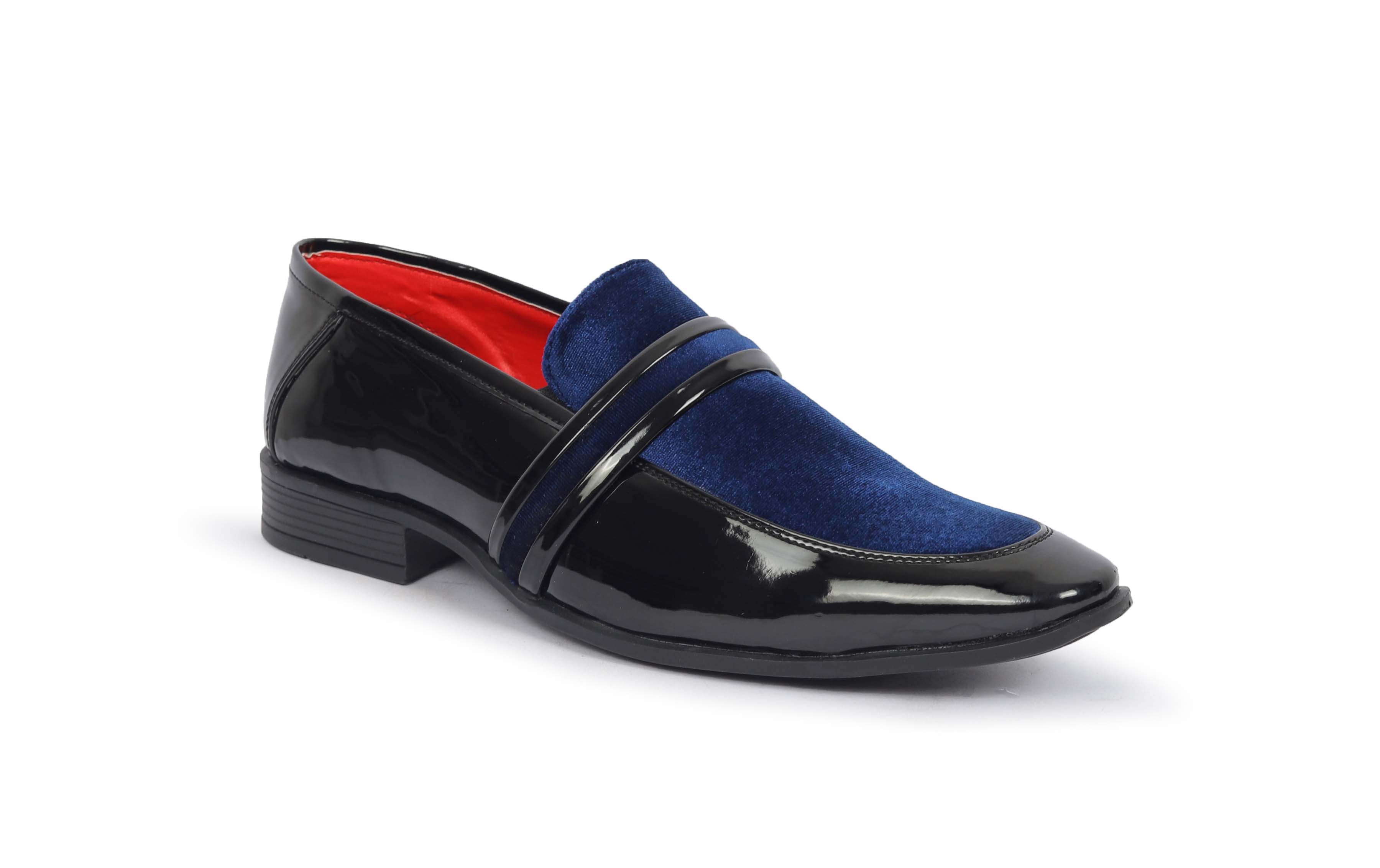 Alberto Torresi Wedding Black Patent Blue Suede Shoes