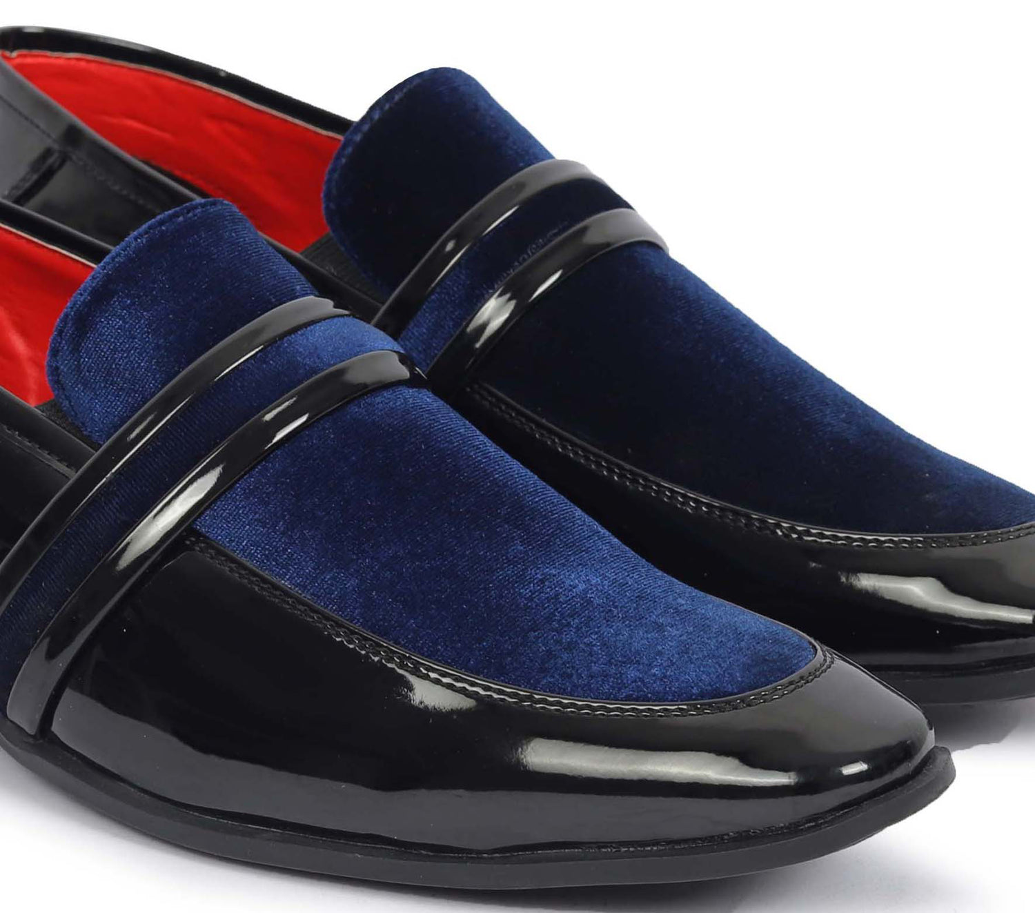 Alberto Torresi Wedding Black Patent Blue Suede Shoes