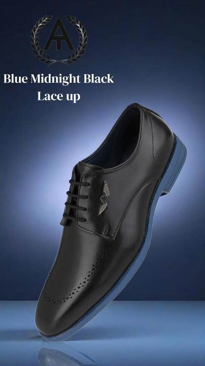 Alberto Torresi Hungary Series 607 Branded Sole Black Formal Shoes