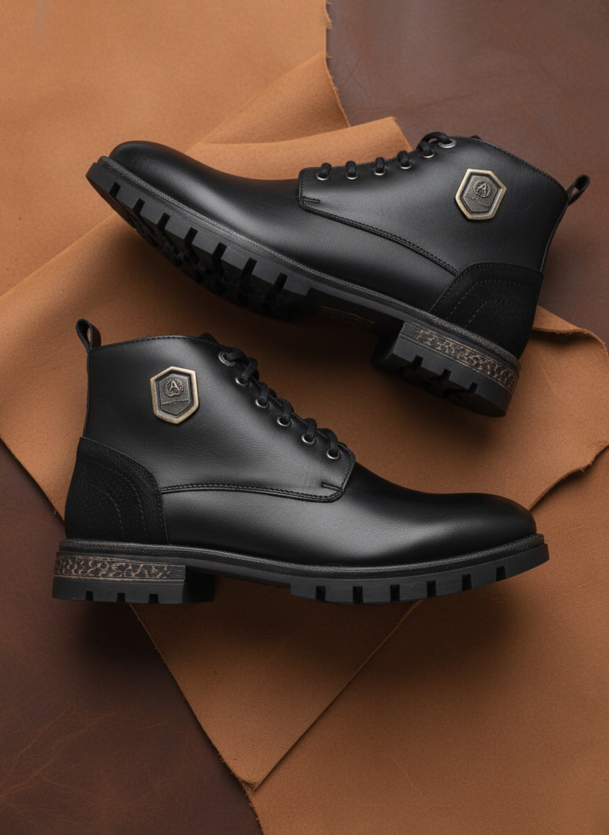 Alberto Torresi Headon Series Devl553 Pure Grain Leather Ankle Chukkas For Men