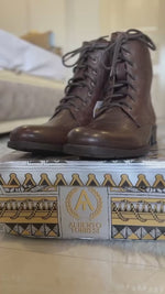 Barcus Brown Genuine Leather Ankle Boots for Men