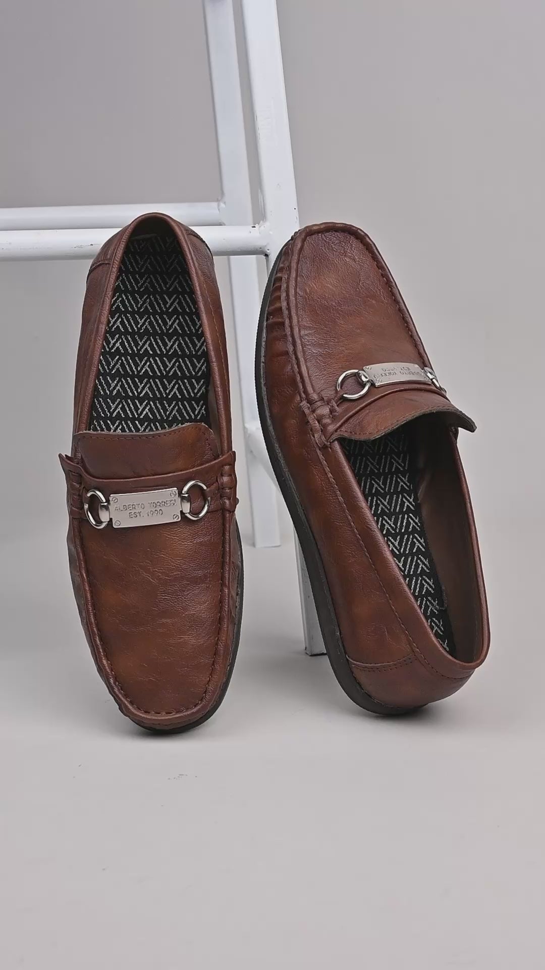Andante Tan Loafers for Men - Slip-On Shoes for Casual &amp; Everyday Wear