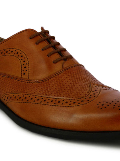 Tan Brogue Shoes For Men