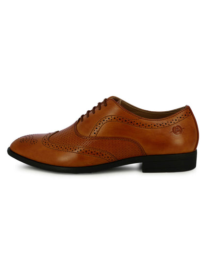 Tan Brogue Shoes For Men