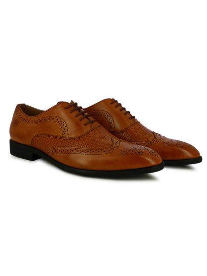Tan Brogue Shoes For Men