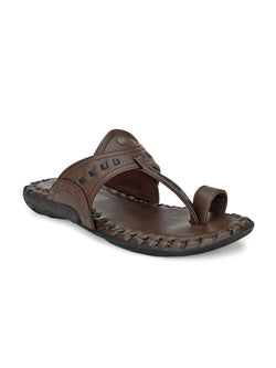 Alberto Torresi Men's Dark Brown Hawaii Thong Slipper