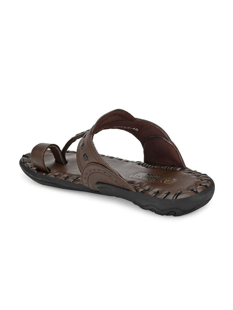 Alberto Torresi Men's Dark Brown Hawaii Thong Slipper