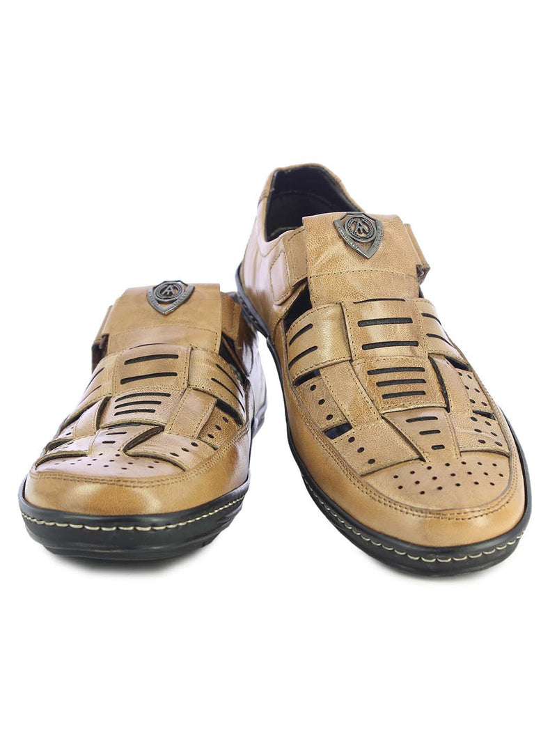 Alberto Torresi Mens Beige Benjamin Sandals