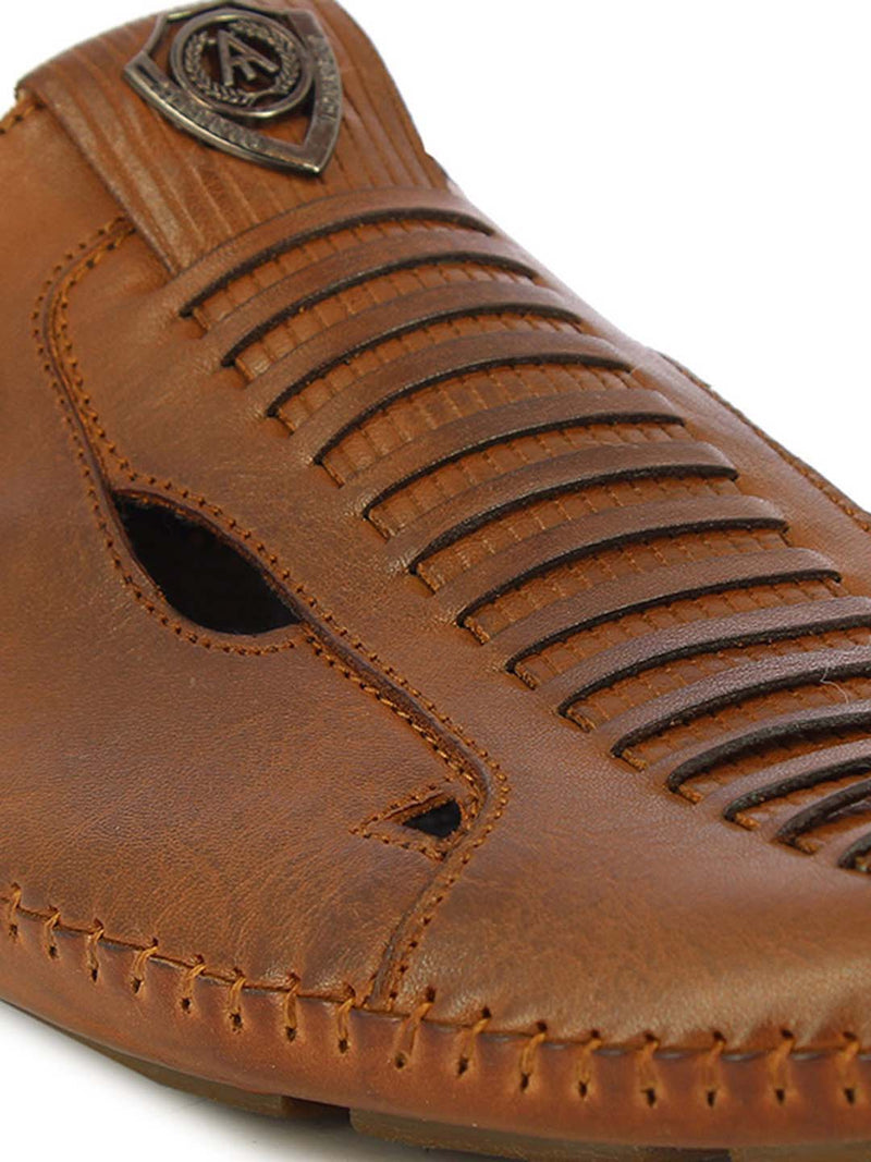 Alberto Torresi Mens Tan Adam Sandals