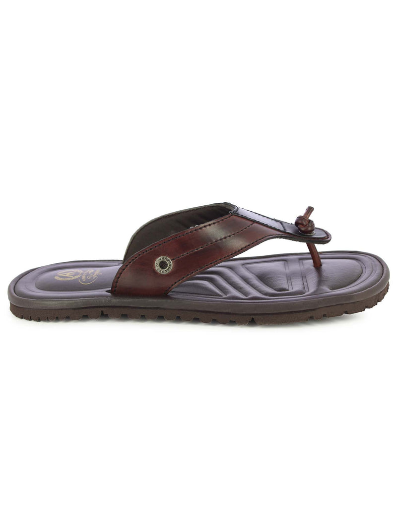 Alberto Torresi Men's Bordo+Black Slippers