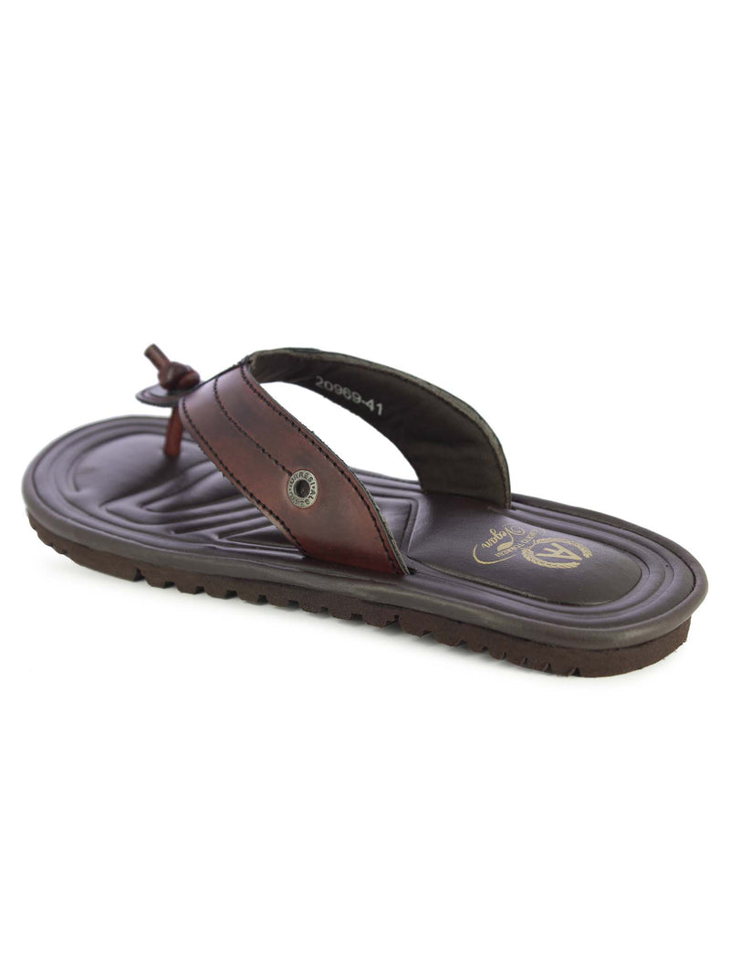 Alberto Torresi Men's Bordo+Black Slippers