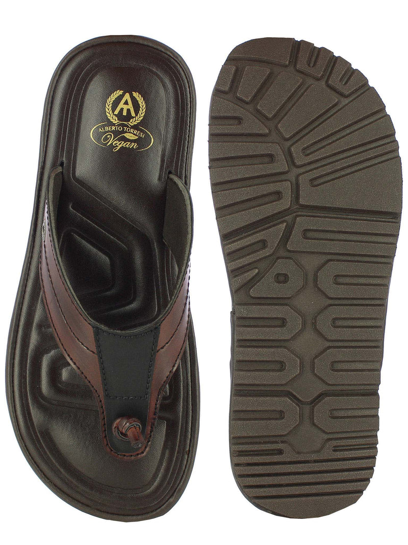 Alberto Torresi Men's Bordo+Black Slippers