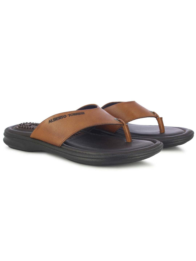 Alberto Torresi Lorenzo Men s Tan Classic Slippers