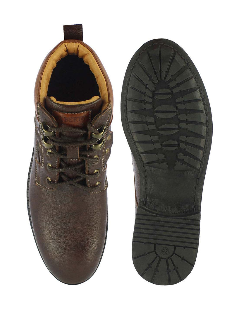 Alberto Torresi Men's Reynad Brown And Tan Boots