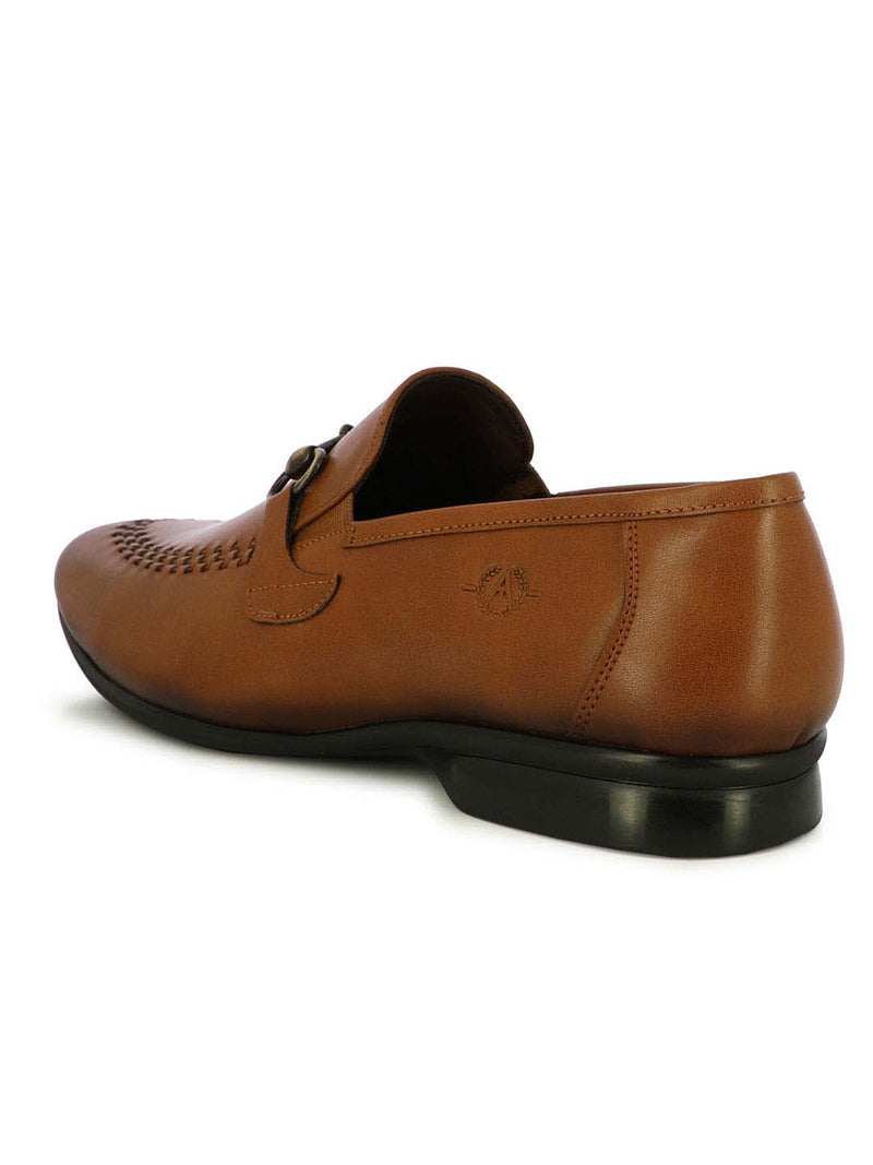 Alberto Torresi Venice Men's Tan Buckle Slip-Ons