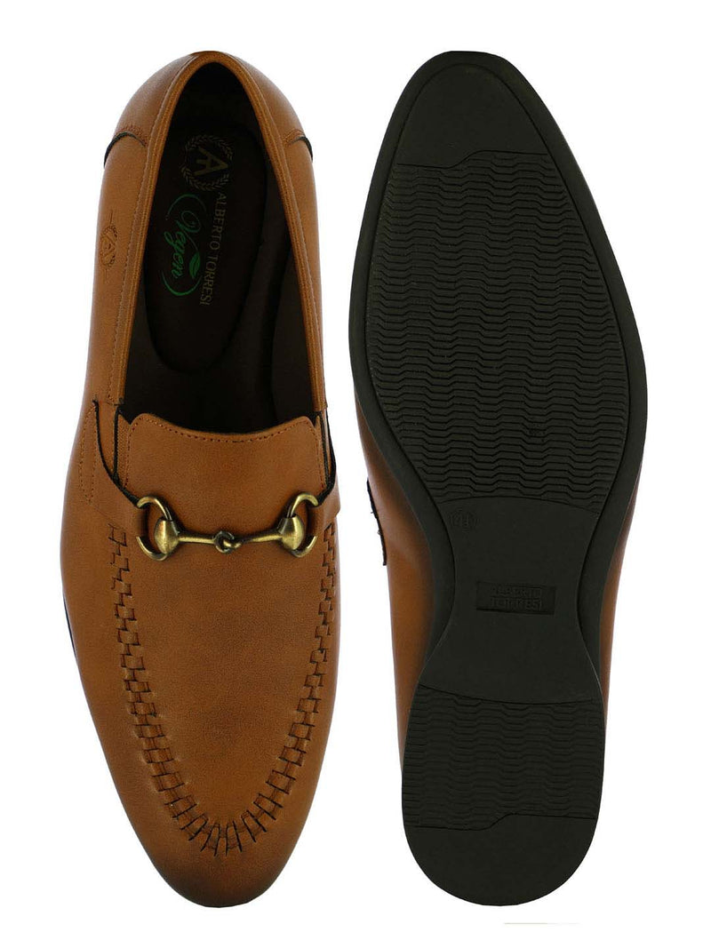 Alberto Torresi Venice Men's Tan Buckle Slip-Ons