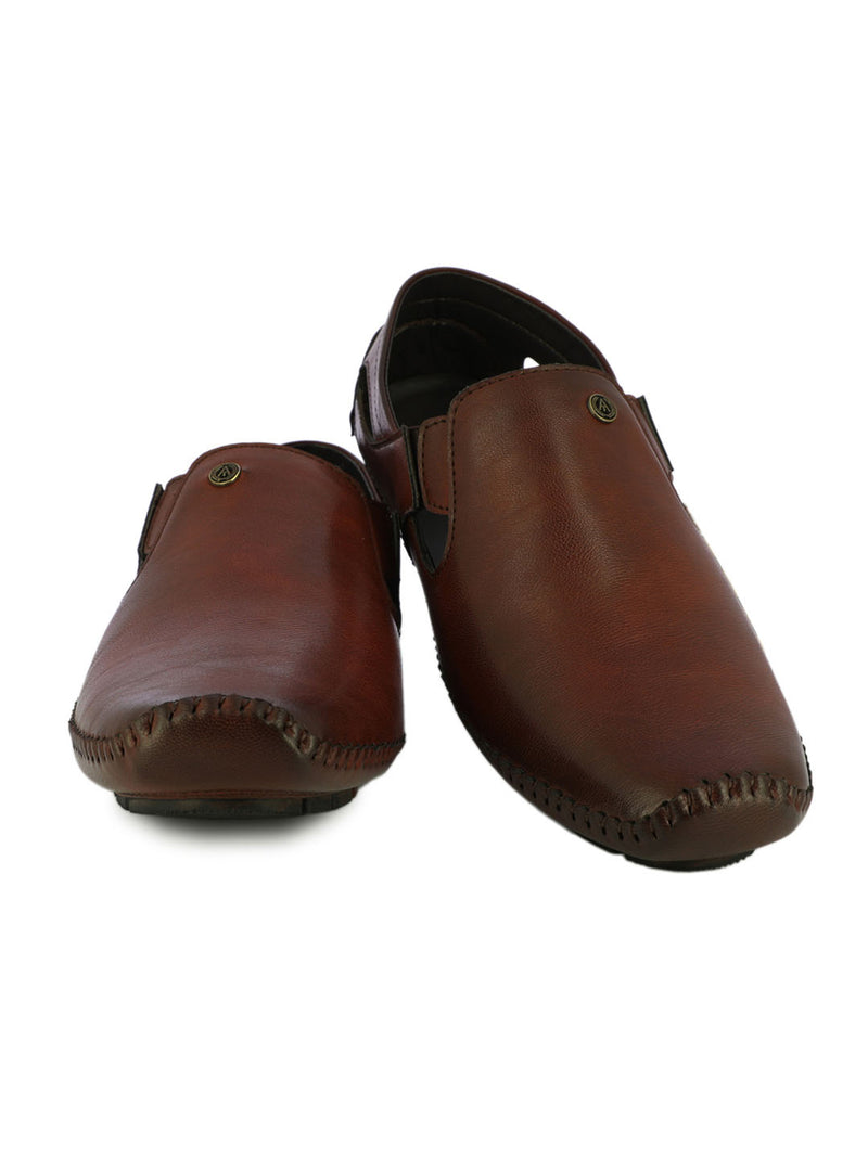 Bordo Synthetic  Sandals For Urbane Men