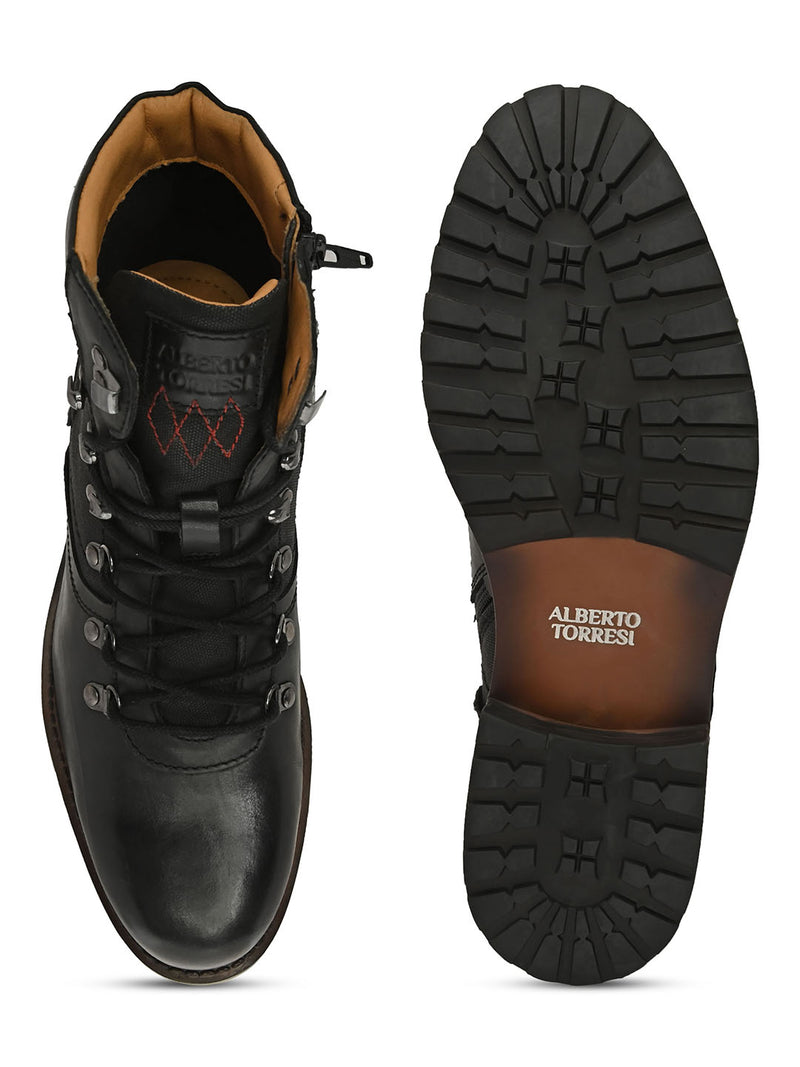 Black Lace Up Boots