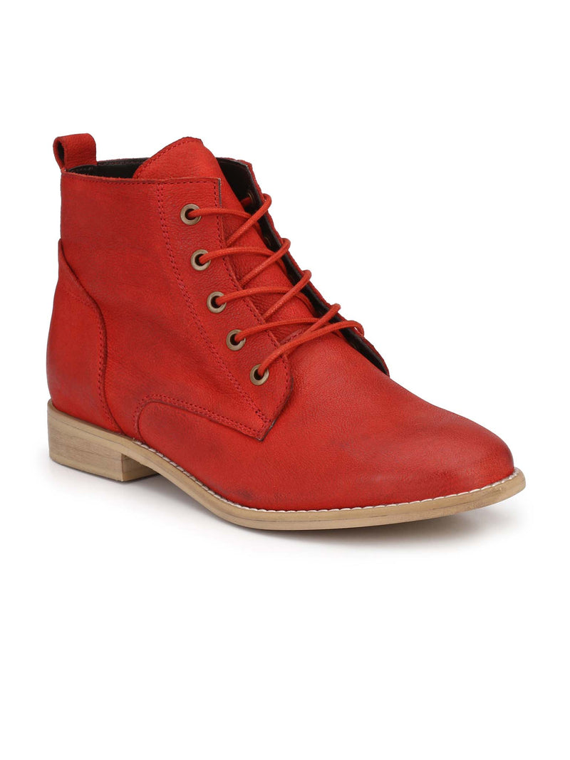 Alberto Torresi Flaming Red Women’S Ankle Boots