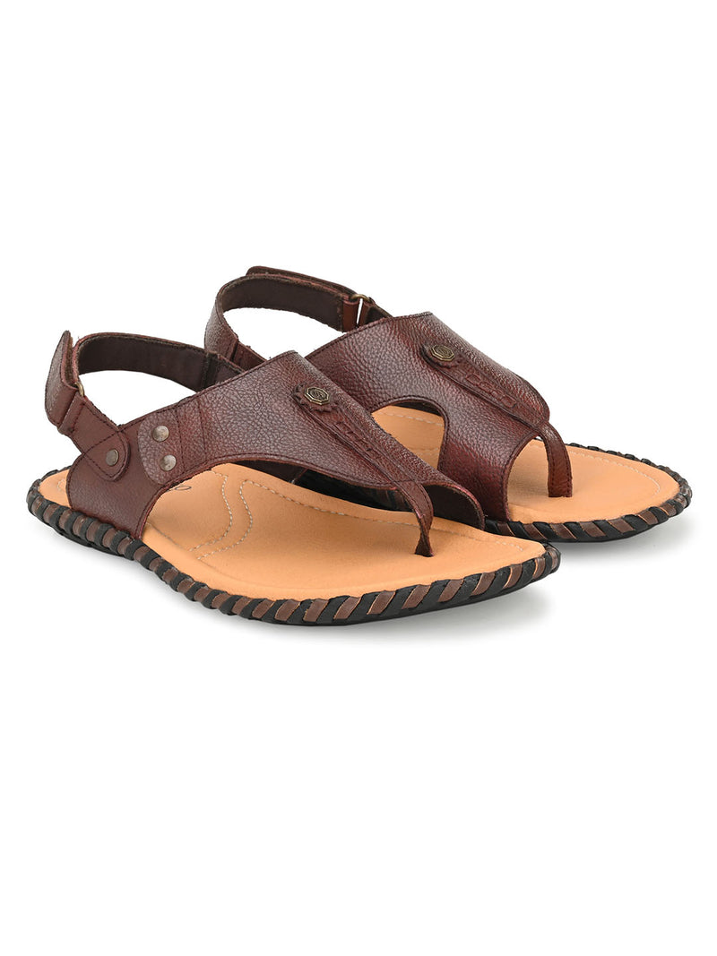 Bordo Unique Leather Sandals For Men Alberto Torresi