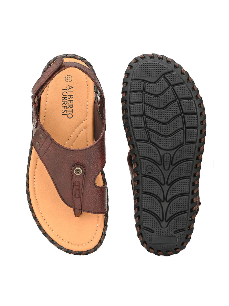 Bordo Unique Leather Sandals For Men