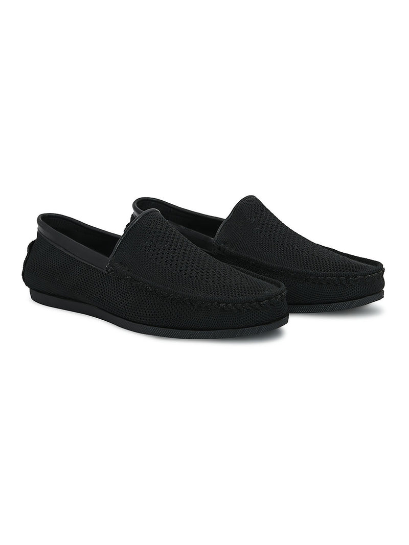 Black Knitted Loafers