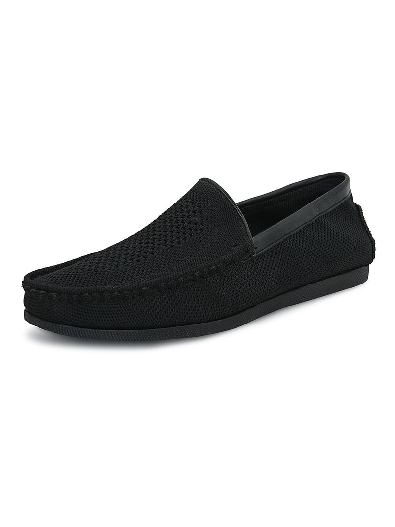 Black Knitted Loafers