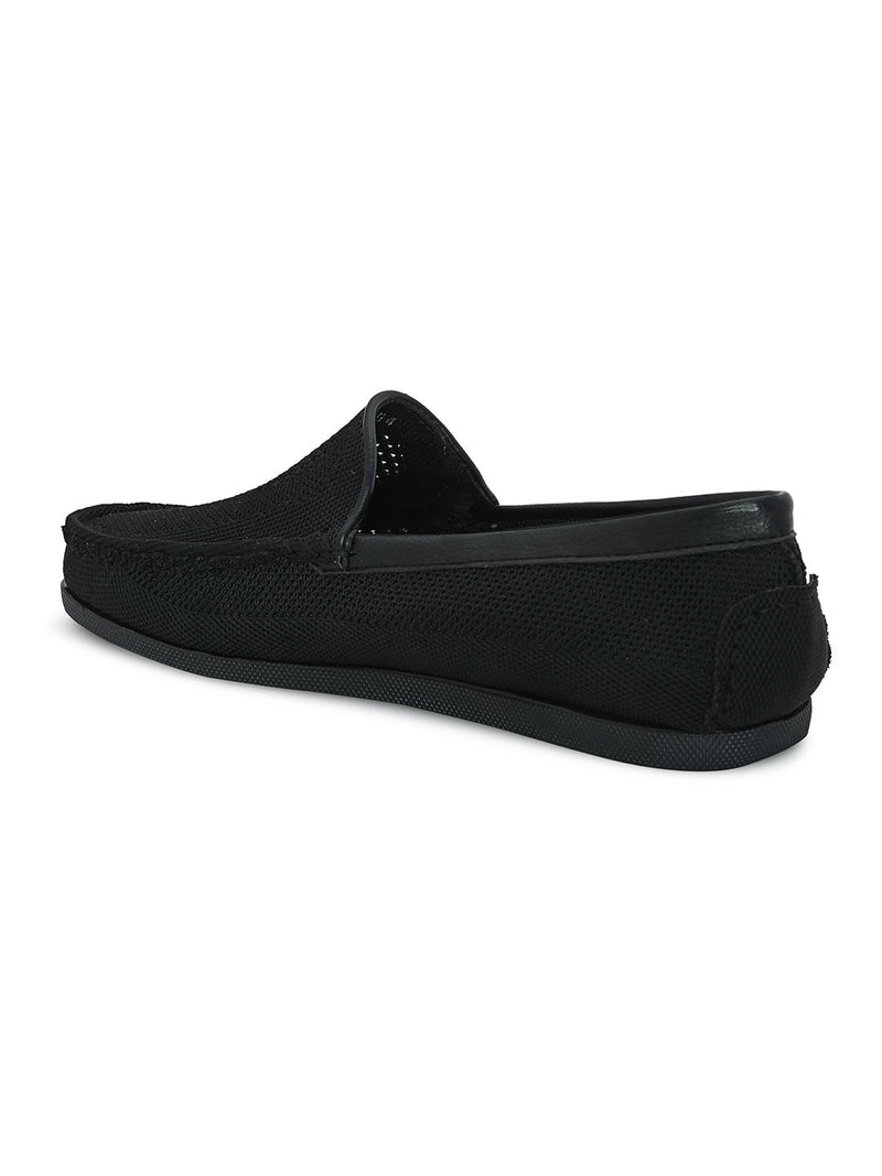 Black Knitted Loafers