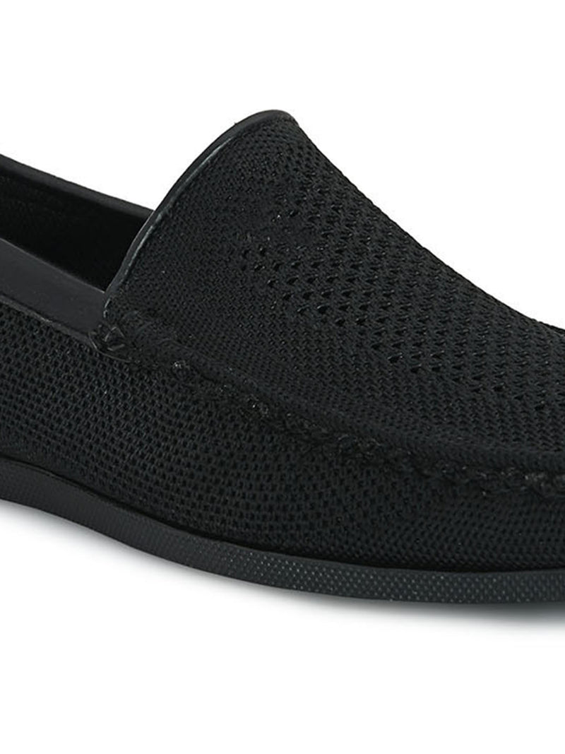 Black Knitted Loafers